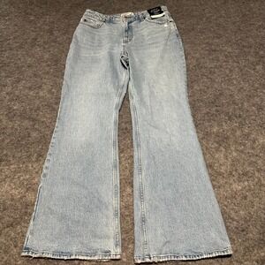NWT Abercrombie Fitch Vintage Flare High Rise Curve Love Jeans Light Wash 14R